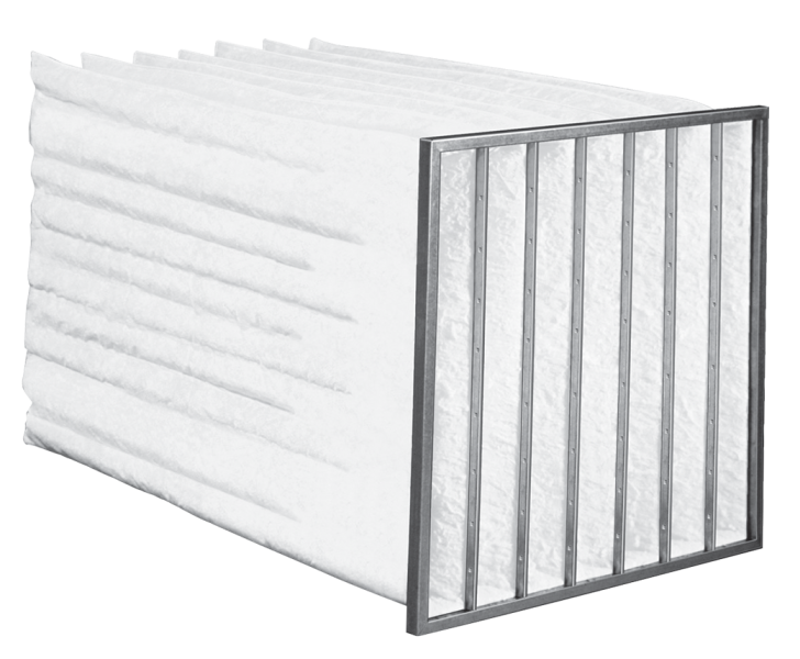 Industrial bag filter with steel frame